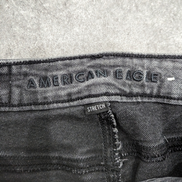American eagle stretch mom jeans size 000 charcoal grey  wash - Picture 4 of 8
